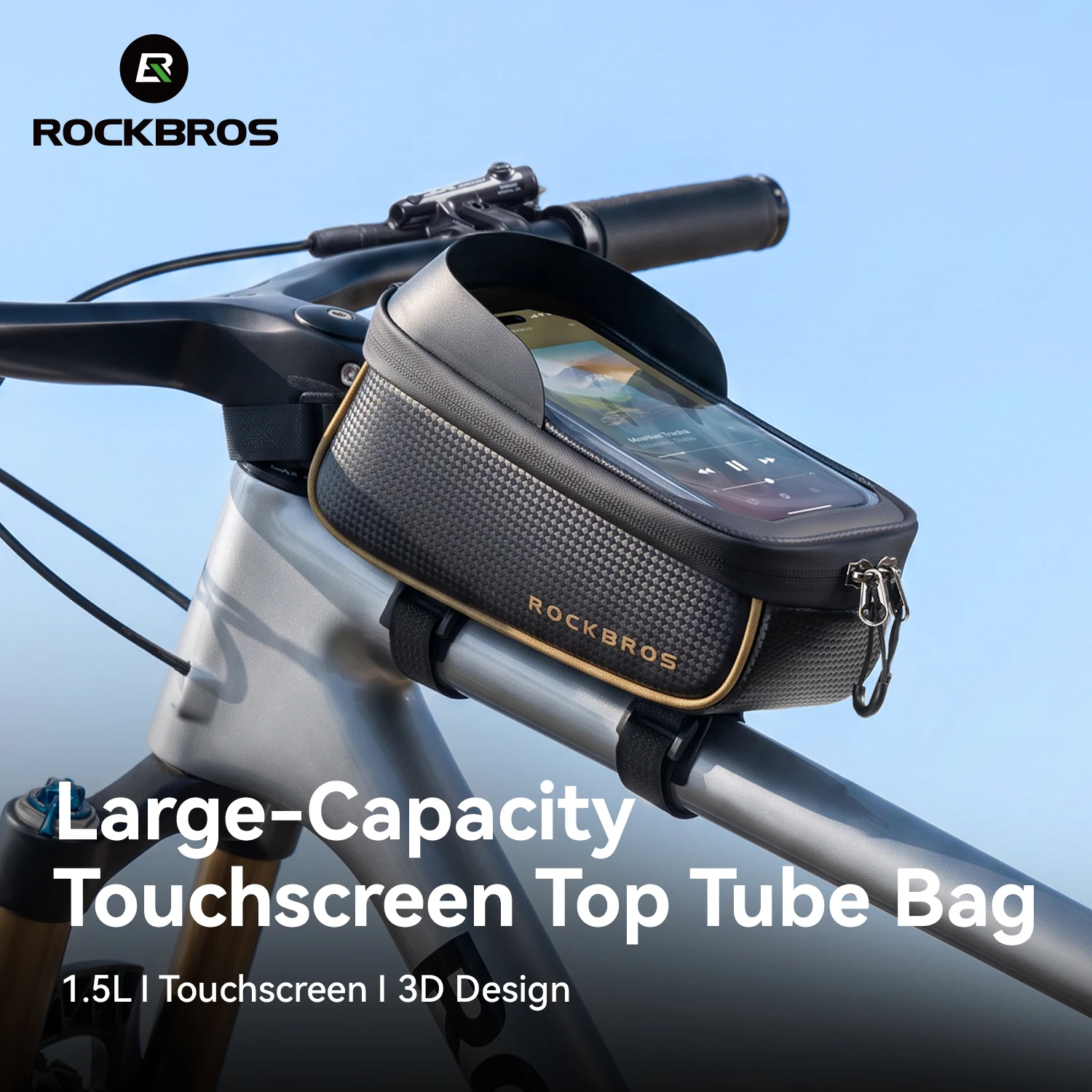 ROCKBROS Bike Top Tube Bag Wat - огляд і ціна Youtube Phone Accessories