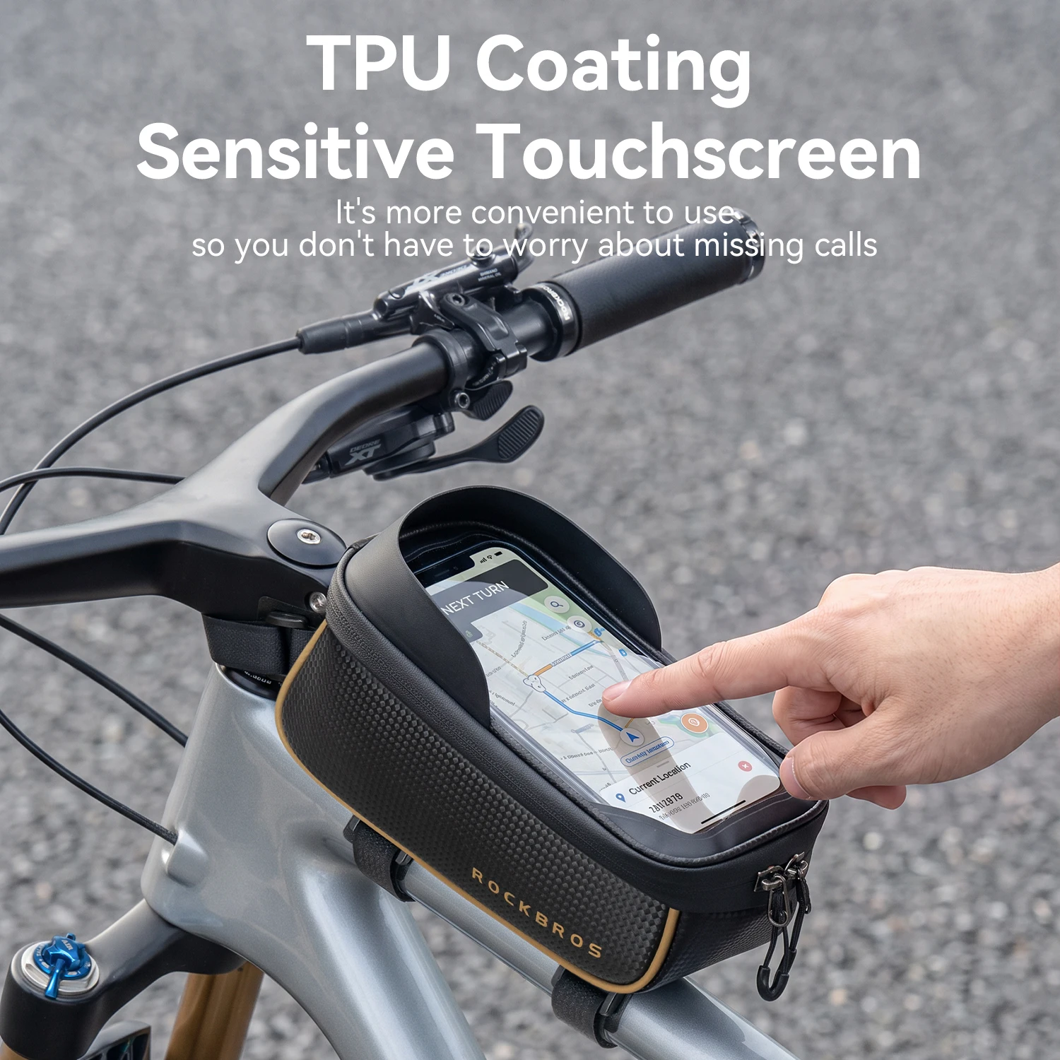 ROCKBROS Bike Top Tube Bag Wat - огляд і ціна Youtube Phone Accessories