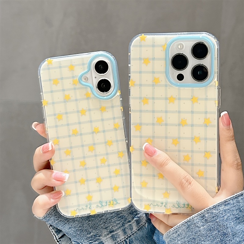 Yellow Star Checkered Pattern  - огляд і ціна Yellow Phone Accessories